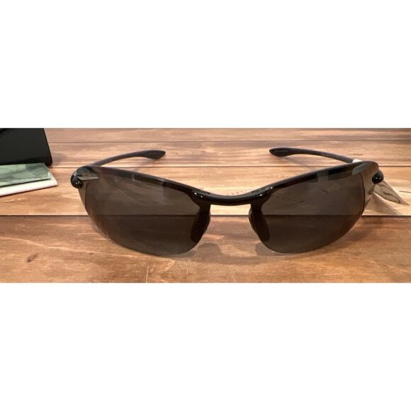 Maui Jim Makaha 405-02 Polarized Sport Sunglasses Grey Lenses Gloss Black Frame - Picture 4 of 10